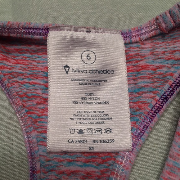 Ivivva athletica purple pink red ziggy racerback tank top - Picture 7 of 8